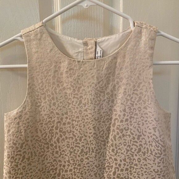 Janie and Jack x Rachel Zoe Cheetah Faux Fur Metallic Dress Girls Size 10 NWT - Picture 2 of 9